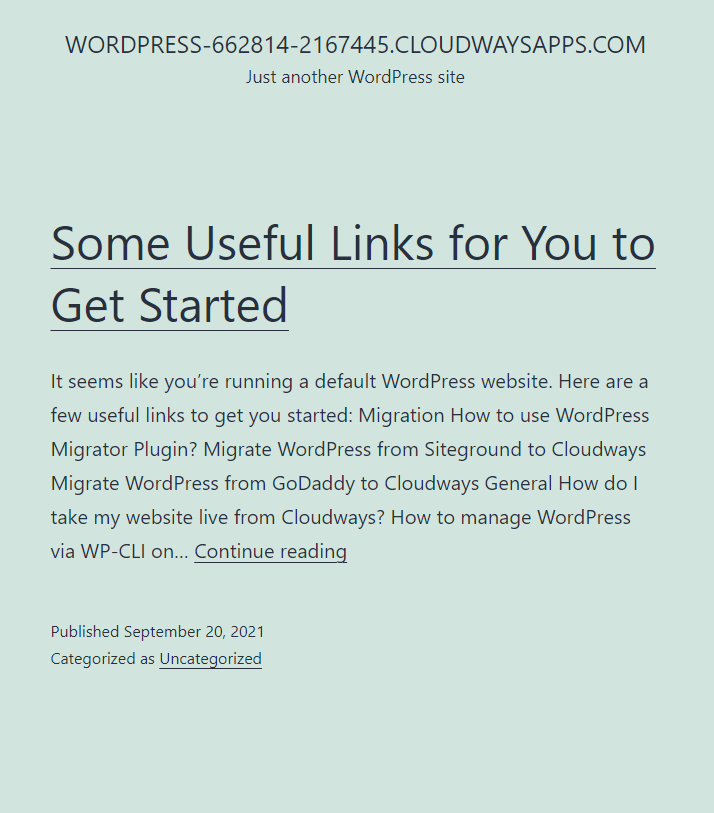 cloudways wordpress website